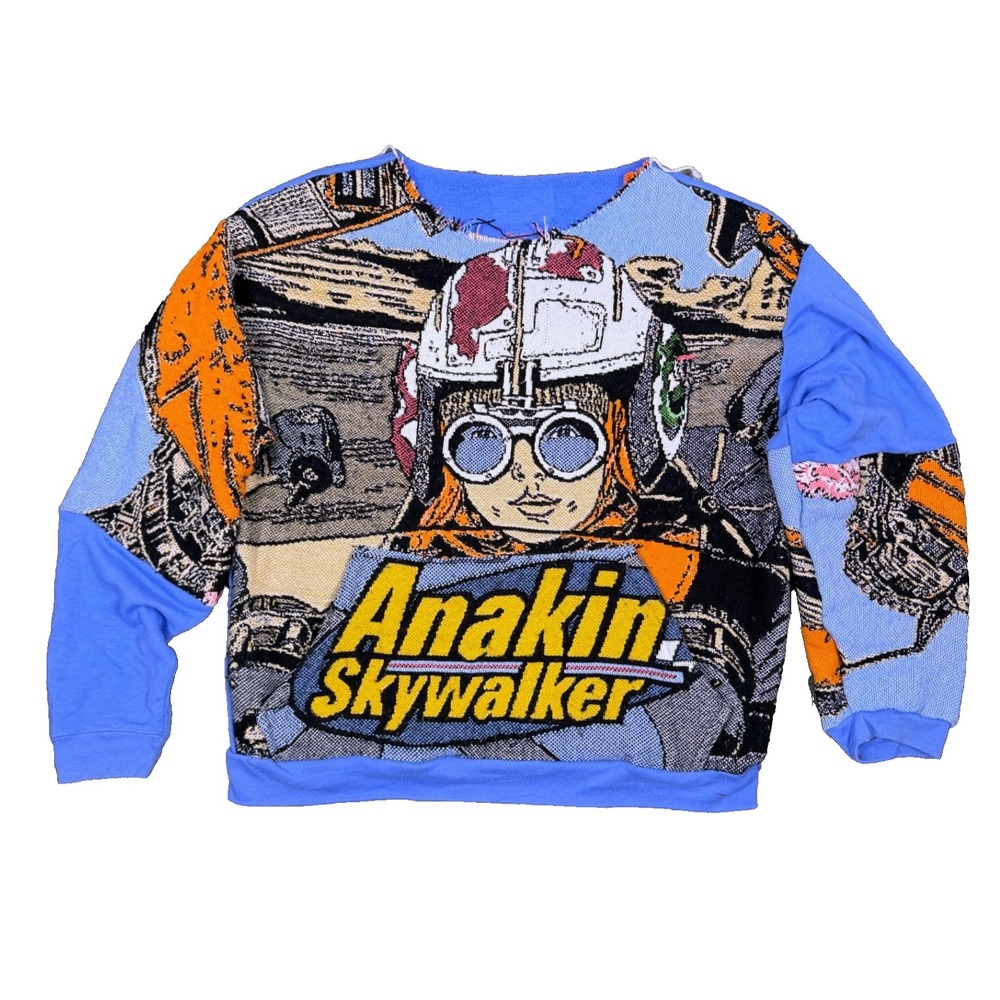 Handmade Star Wars Episode 1 Sweater Size‎ XL Oversized Anikin Unisex Rare!